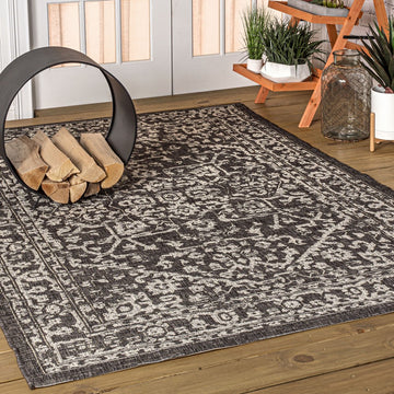 Malta Bohemian Medallion Textured Weave Indoor/outdoor Area Rug